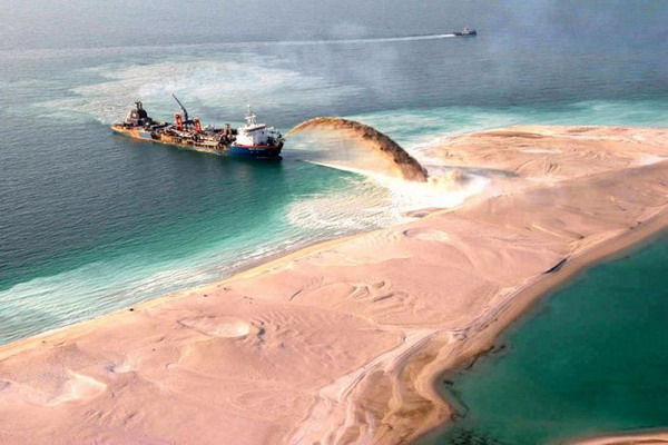 تصاویری از ساخت جزایر مصنوعی در دبی