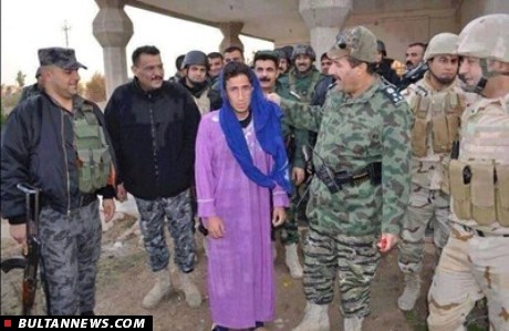 فرار داعشی ها با لباس زنانه !