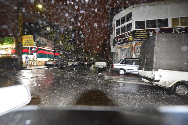 تصاویر بارش سیل وتگرگ در تهران