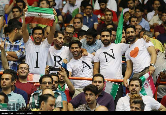 دیدار تیم ملی والیبال ایران و آمریکا