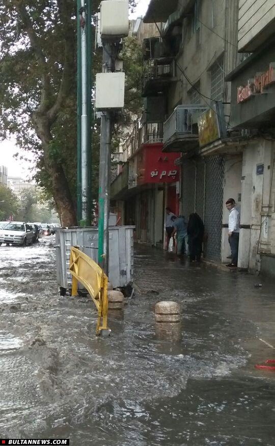 گزارش تصویری: آب گرفتگی امروز در تهران