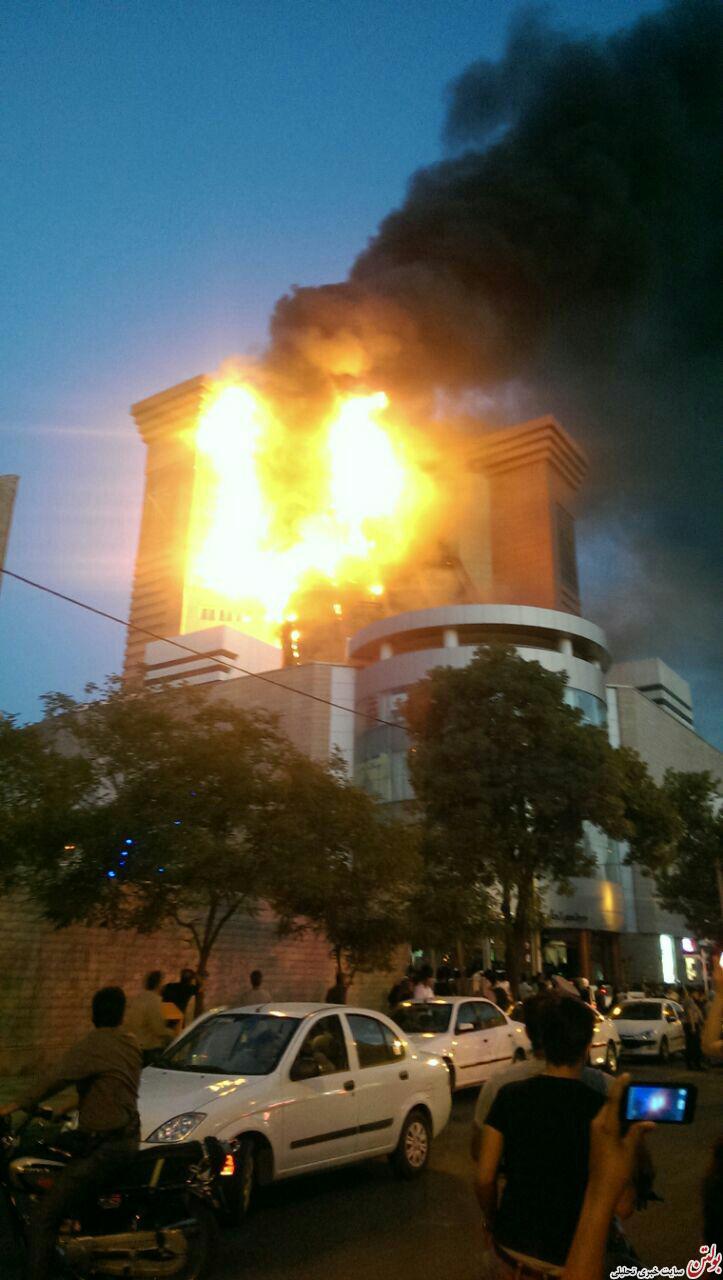 آتش سوزی در برج سلمان مشهد + تصاویر