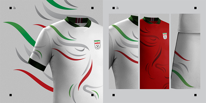 طرح پیشنهادی لباس تیم ملی فوتبال ایران با نگاهی به حفظ نژاد یوزپلنگ ایرانی +عکس