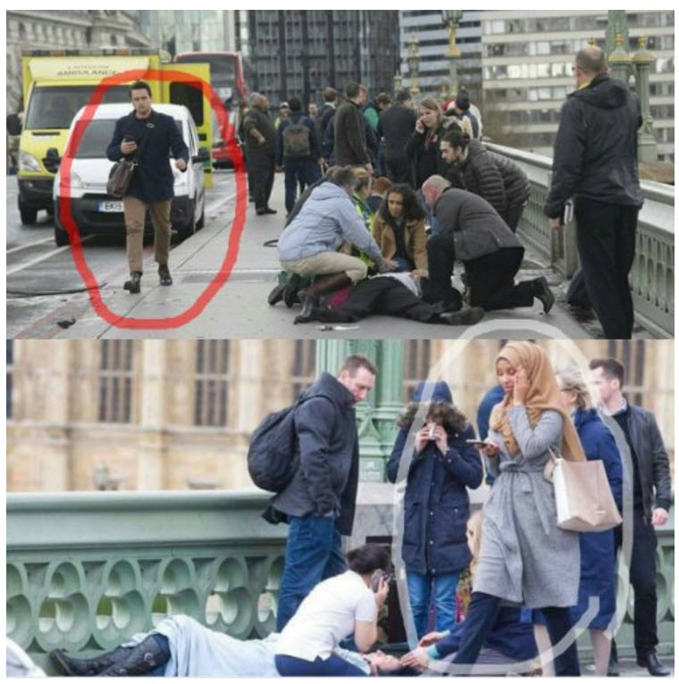 حجاب زن مسلمان در صحنه حمله لندن جنجال آفرید