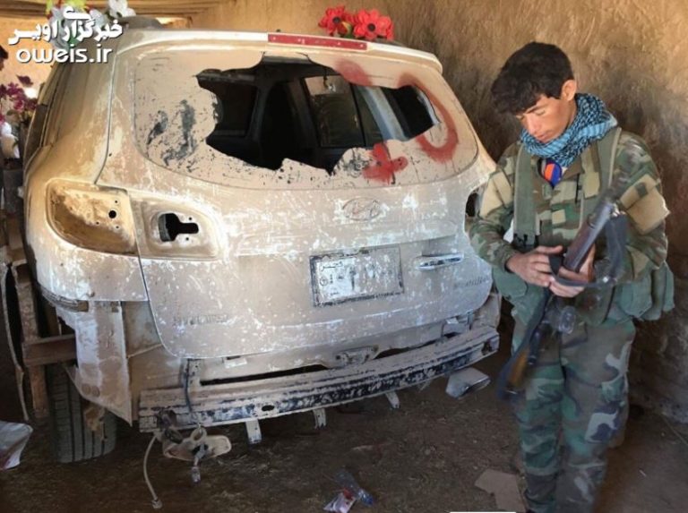 کشف هیوندای انتحاری داعش در الحض+ تصاویر