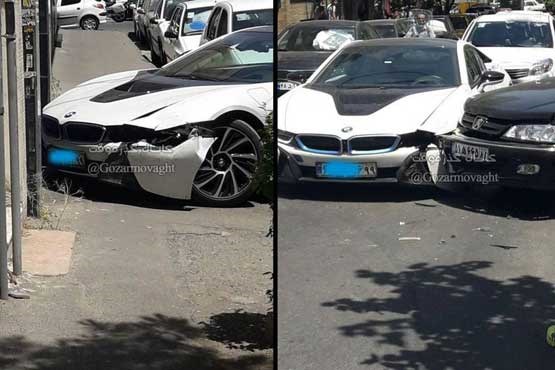 تصادف BMW میلیاردی در تهران +عکس