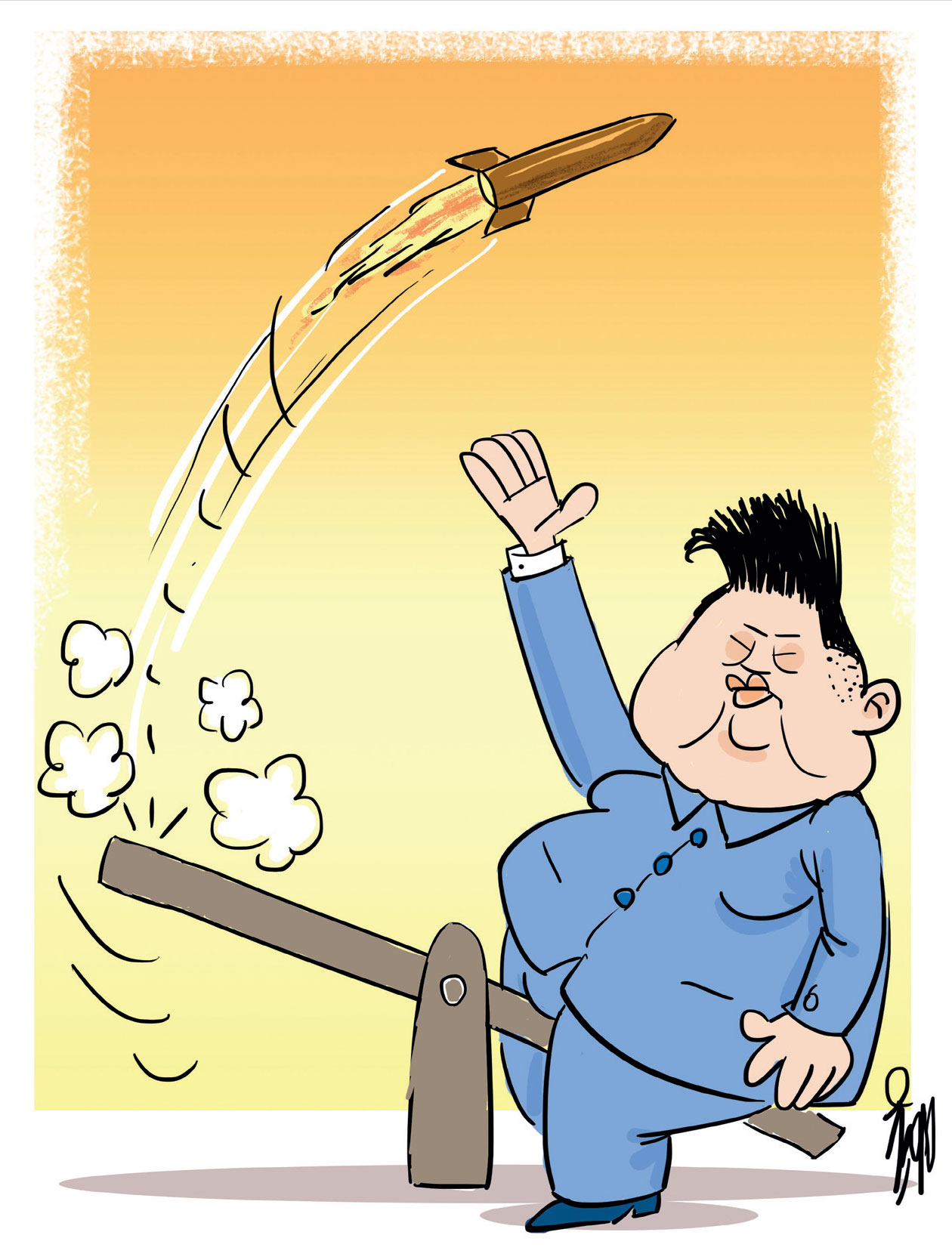 کاریکاتور: موشک بازی رهبر کره شمالی