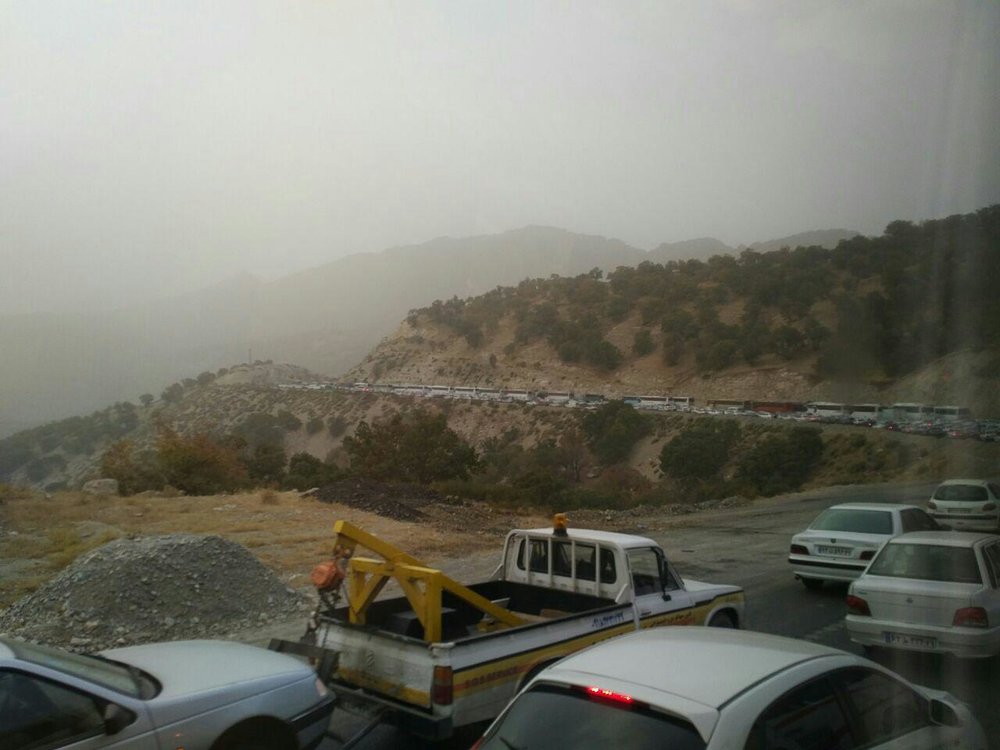 ترافیک سنگین در محور ایلام-مهران