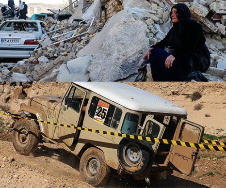آفرود سواران به کمک هموطنان زلزله زده می شتابند