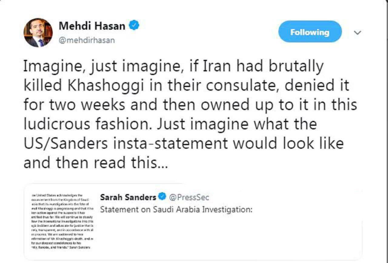 تصور کنید ایران خاشقچی را وحشیانه داخل کنسولگریش می‌کشت