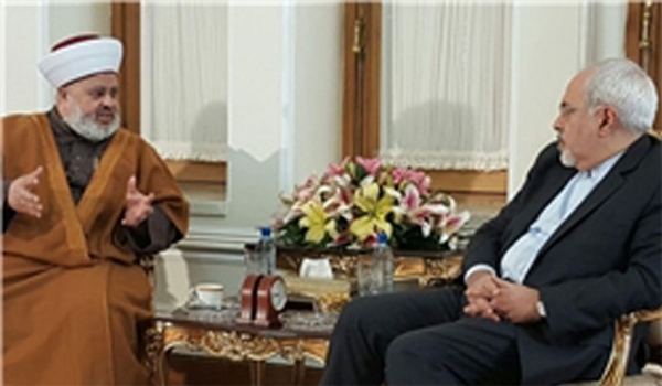 ظريف يستقبل رئيس جبهة العمل الاسلامي في لبنان