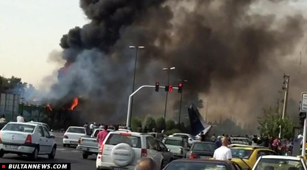 هواپیمای ایران 140 در حال صعود در فرودگاه مهرآباد آتش گرفت