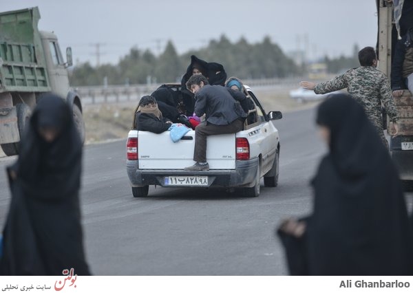 عکس هوایی از زائران ایرانی در مرز مهران