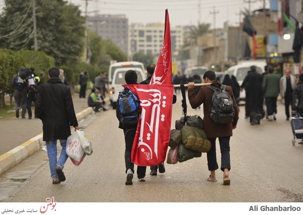 عکس هوایی از زائران ایرانی در مرز مهران