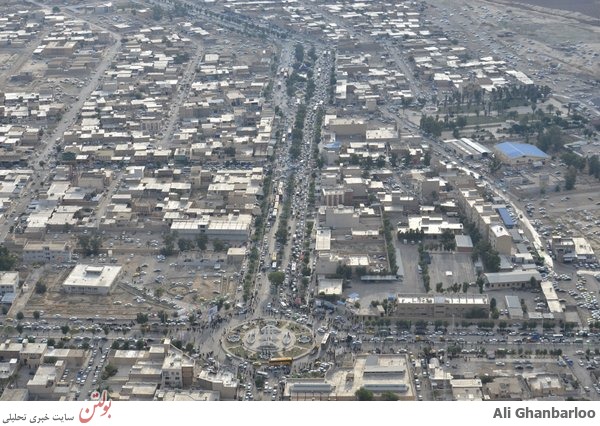 عکس هوایی از زائران ایرانی در مرز مهران
