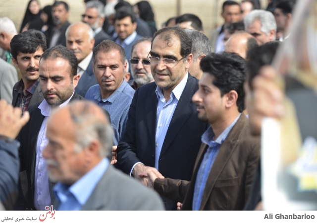 تشییع پیکر مادر رئیس جمهور در سرخه+عکس