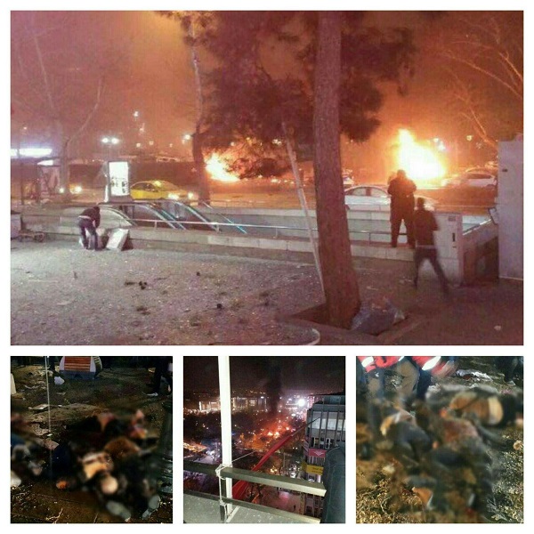 انفجار بمب در قلب آنکارا / ناامنی ها دوباره در ترکیه بالا گرفت/ کشته و زخمی شدن تعداد بالایی از مردم