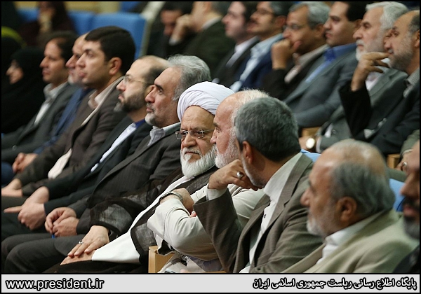 روحانی:با هدایت های مقام معظم رهبری پیش خواهیم رفت/حداد عادل: معیار وحدت ما تعلق به انقلاب اسلامی