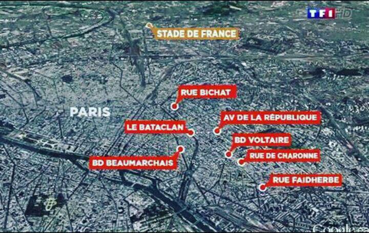 گزارش کامل «جمعه مرگبار فرانسه»/روایت شاهد عینی از حادثه خونین شب گذشته پاریس/هفت منطقه ای که به شکل همزمان در پاریس مور عملیات تروریستی قرار گرفت