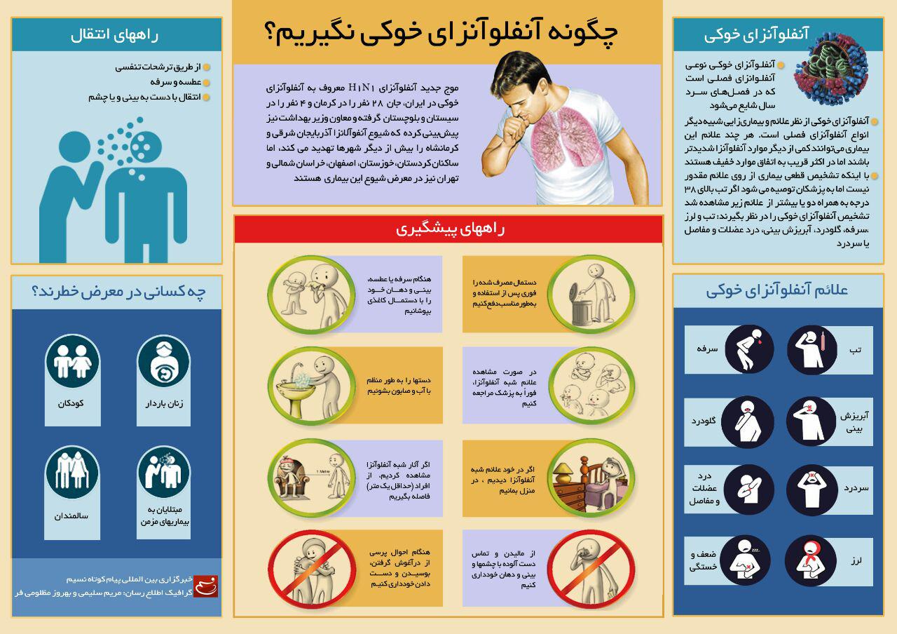 اینفوگرافیک چگونه آنفلوآنزاری خوکی نگیریم