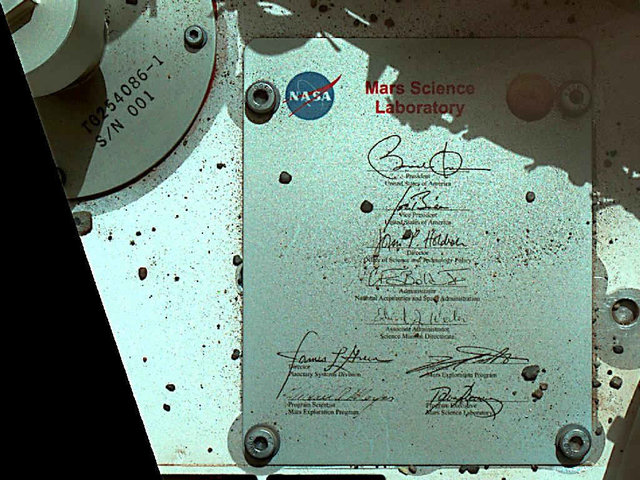 عکس/ امضای اوباما در مریخ ماندگار شد