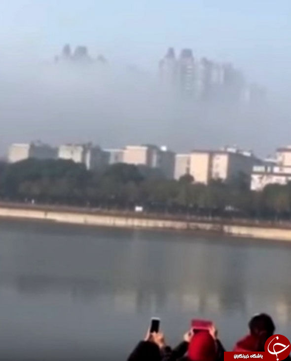 ظاهر شدن شهری معلق در آسمان چین
