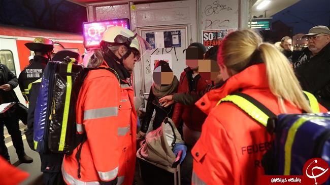 حمله با گاز اشک‌آور به قطاری در هامبورگ