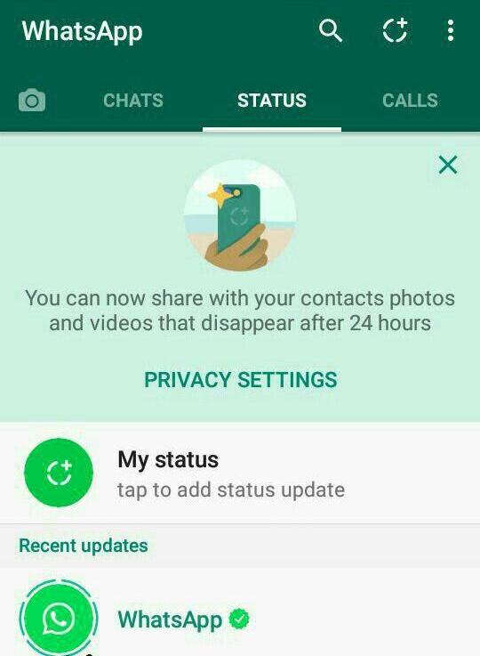 واتس اپ به Status مجهز شد