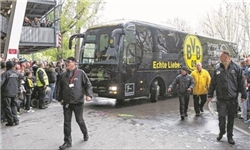 انفجار در کنار اتوبوس دورتموند/بارترا مجروح شد، احتمال لغو دیدار دورتموند - موناکو
