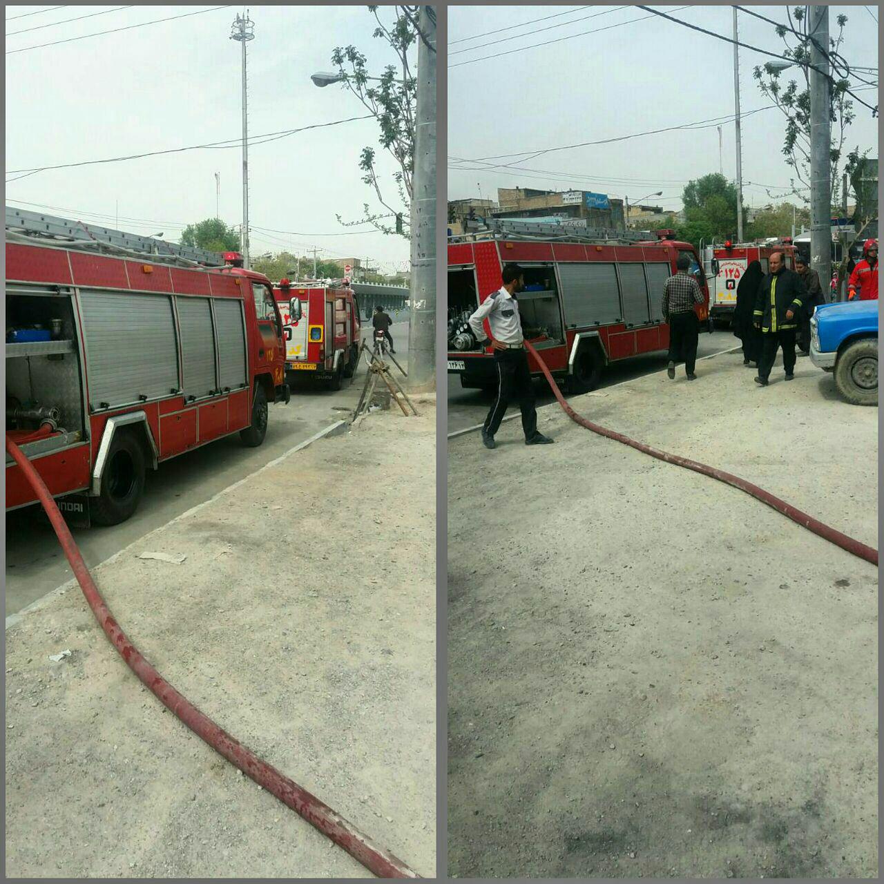 آتش سوزی در خط 2 قطار شهری مشهد