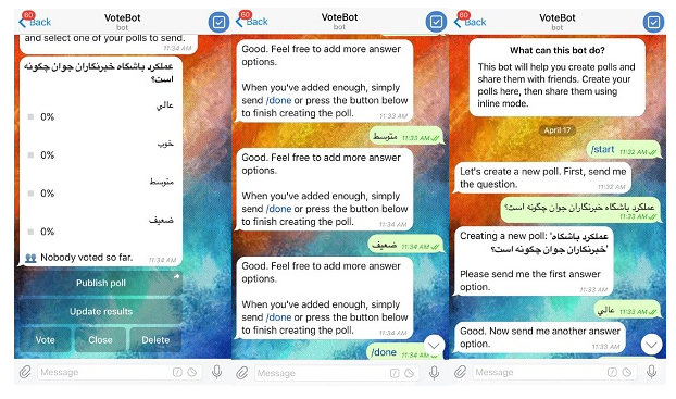 چگونه در تلگرام نظرسنجی ایجاد کنیم؟