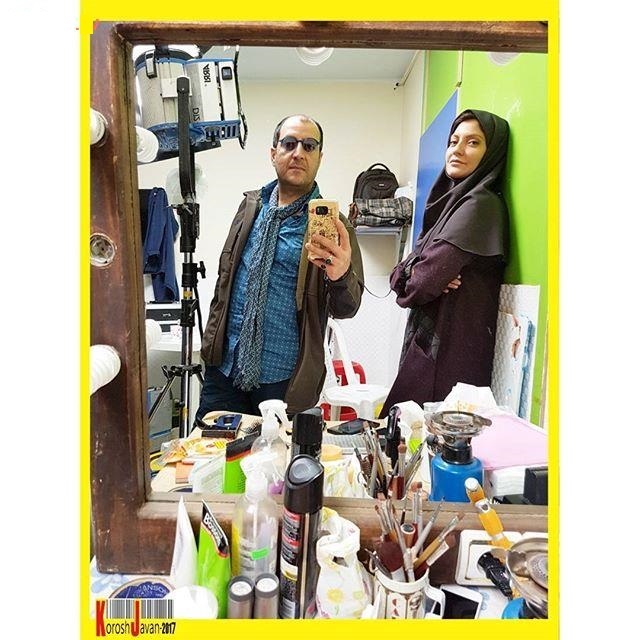 عکس مهناز افشار در پشت صحنه «دارکوب»