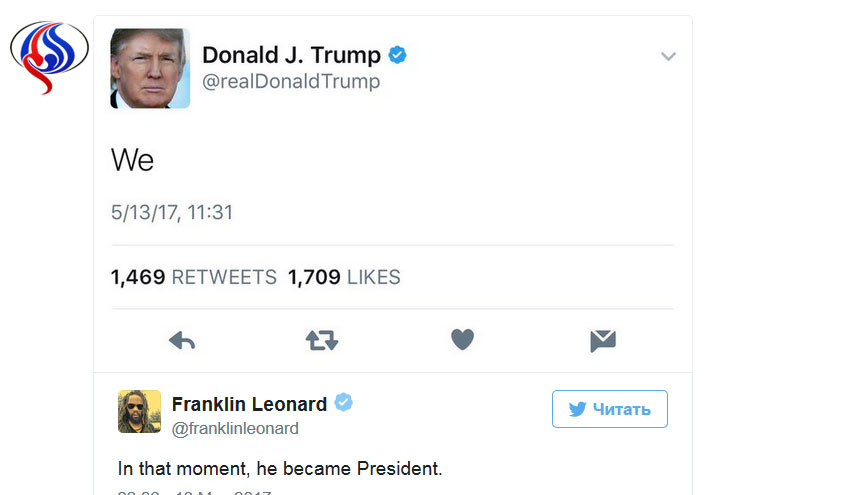 تمسخر توییت ناقص ترامپ در شبکه‌های اجتماعی
