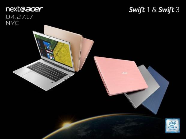 نسل جدید دو لپ تاپ سبک وزن ایسر Swift 3 و Swift 1 با عمر باتری شگفت انگیز رونمایی شد