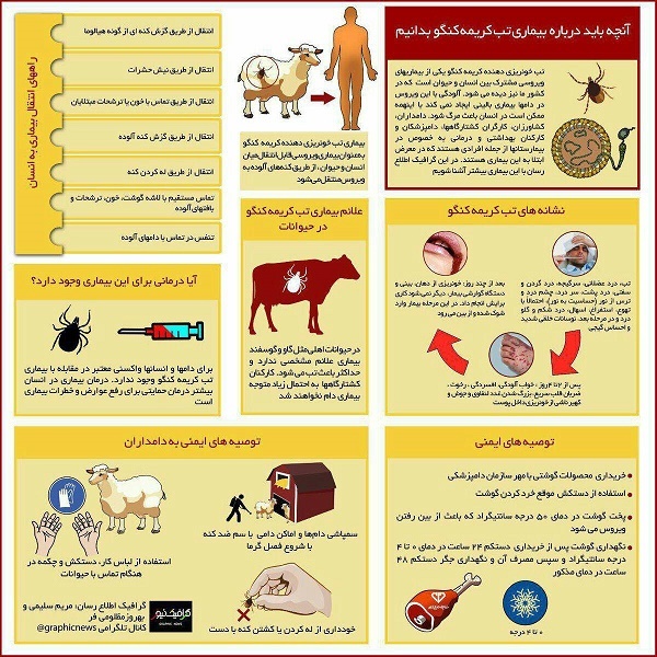 اینفوگرافیک آنچه باید درباره بیماری تب کریمه کنگو بدانیم