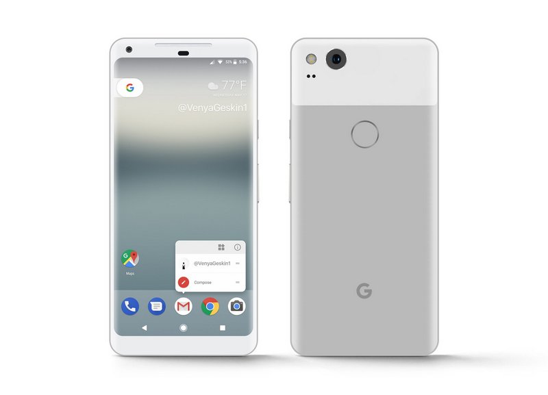 مدل‌های آبی و نقره‌ای رنگ گوشی Pixel XL 2017