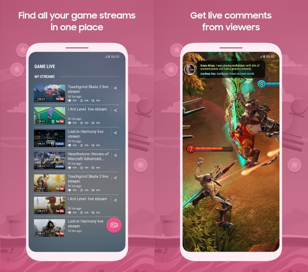 اپلیکیشن استریم زنده Game Live سامسونگ