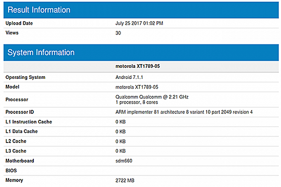 موتو ایکس 4 در بنچمارک Geekbench رویت شد
