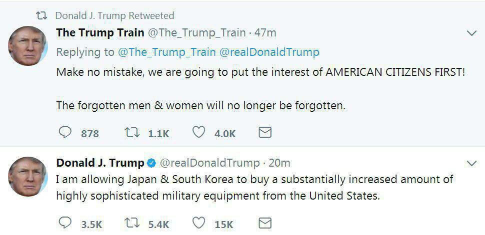 اجازه ای که ترامپ به ژاپن و کره جنوبی داد