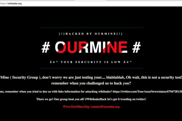 وب سایت ویکی لیکس توسط گروه OurMine هک شد