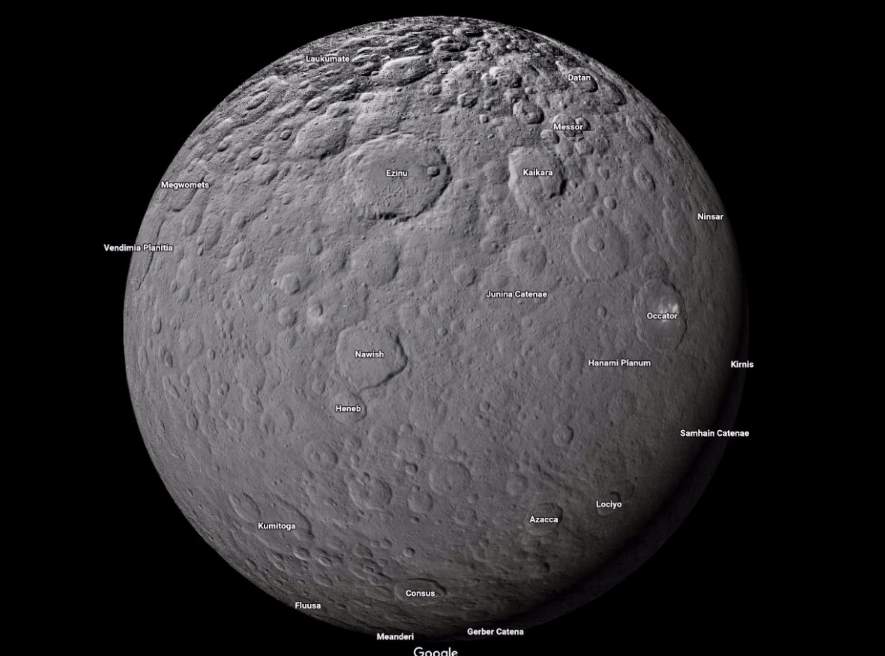 سیارات و قمرها در گوگل مپ
