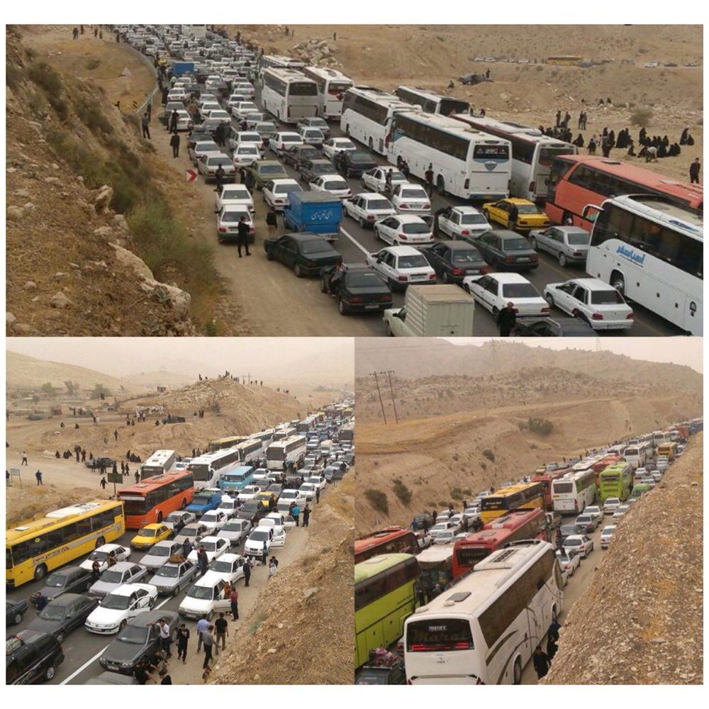 ترافیک سنگین در محور ایلام-مهران