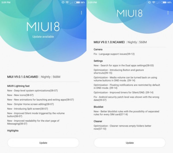 نسخه جهانی رابط کاربری MIUI 9 برای شیائومی Mi 6 منتشر شد