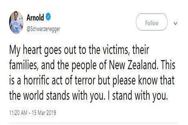 واکنش های جهانی به حمله تروریستی نیوزیلند