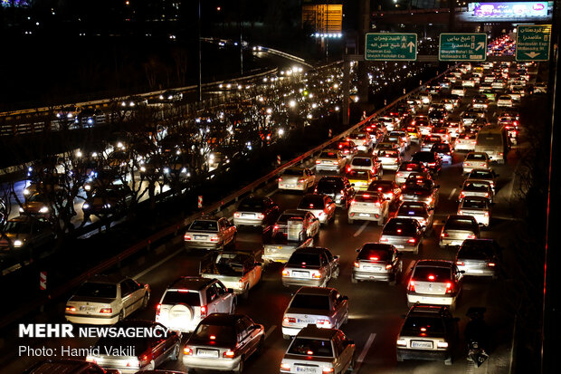 عکس از ترافیک شهر تهران