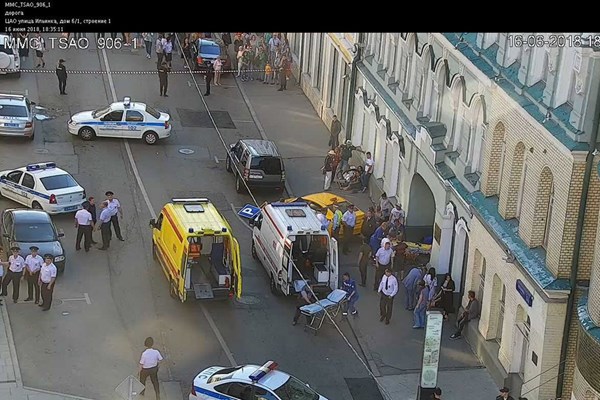 حمله به عابران پیاده در مسکو با تاکسی