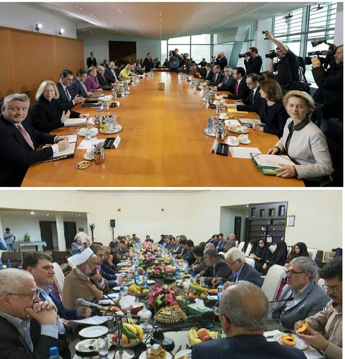 مقایسه دو جلسه کاری در آلمان و ایران