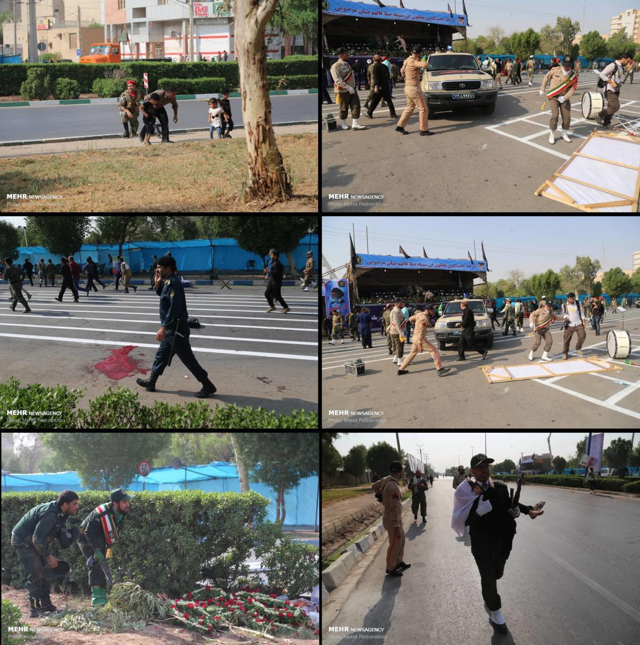 حمله تروریستی در رژه نیروهای مسلح در اهواز + فیلم