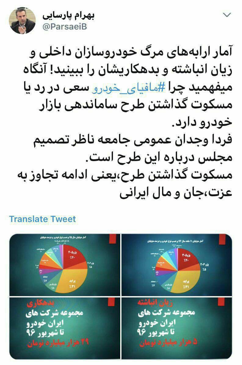 آقای پارسایی! مشاور خودرویی کمیسیون اصل 90 کجاست؟