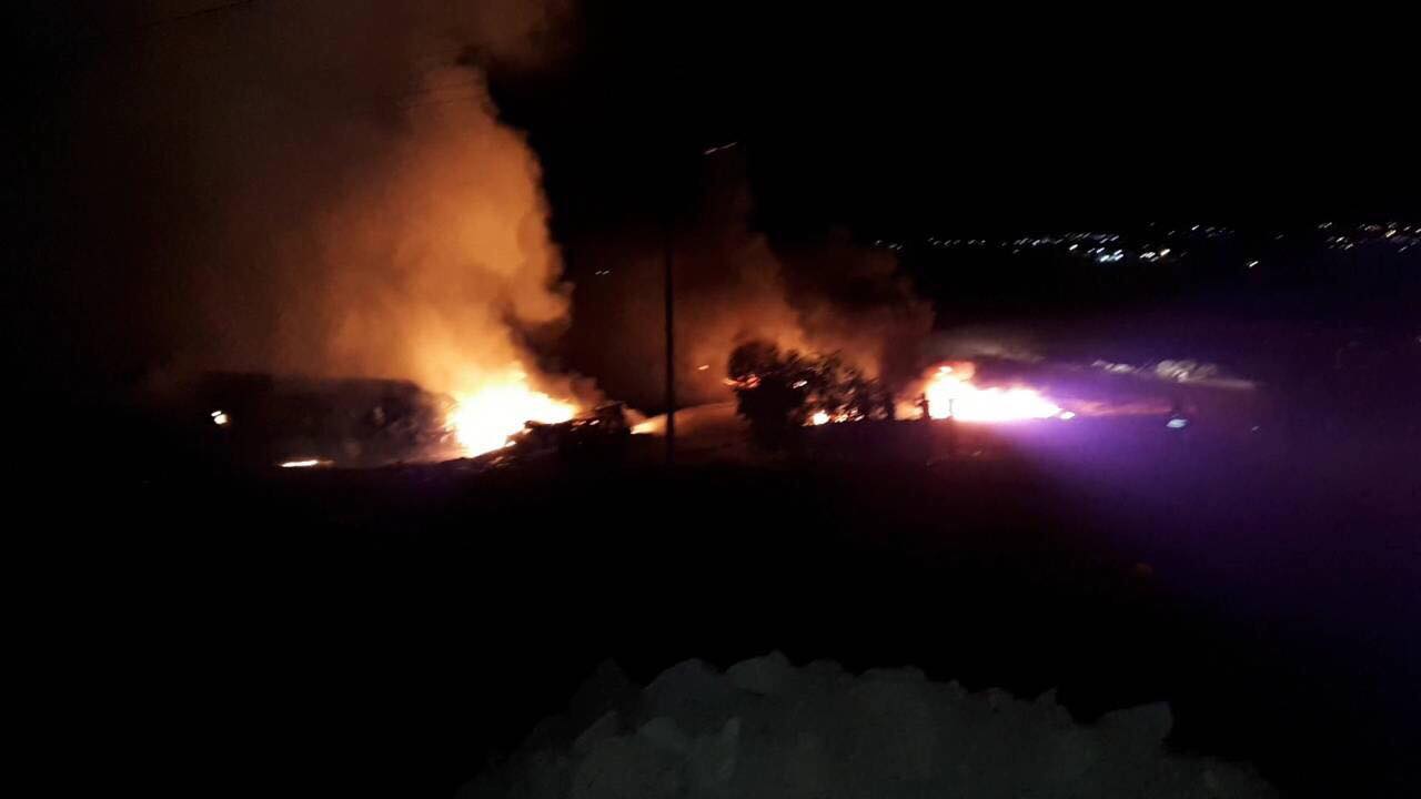 راننده ایرانی در سلیمانیه زنده در آتش سوخت